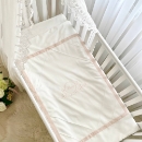 Set lenjerie de schimb pentru patut bebe 3 piese Baby King ivory (4)